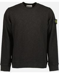 Stone Island - Vanisé Brushed Heavy Cotton Jersey Sweatshirt - Lyst