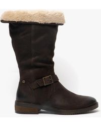 Hush Puppies - Bonnie Leather Mid Height Boots - Lyst