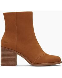 TOMS - Evelyn Zip Boots Tan - Lyst