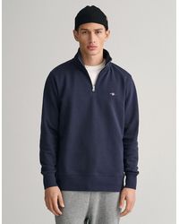 GANT - Regular Fit Shield Logo Half Zip Sweatshirt - Lyst