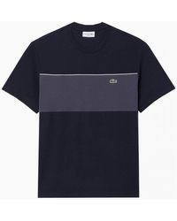 Lacoste - Dark Colour Block Cotton T-Shirt - Lyst