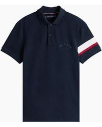Tommy Hilfiger - Polo Shirt Tape Detail Short Sleeve Breathable Cotton - Lyst