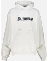 Balenciaga - Caps Destroyed Oversize Fit Hoodie - Lyst