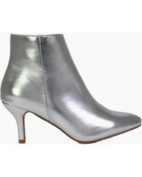 XY London - Ladies Anastsia Metallic Low Zipped High Stiletto Heel Ankle Boots - Lyst