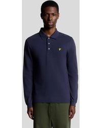 Lyle & Scott - Long Sleeve Cotton Polo Shirt - Lyst
