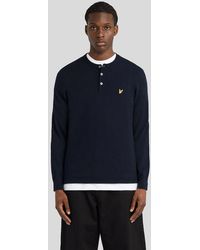 Lyle & Scott - Cotton Merino Henley Jumper - Lyst