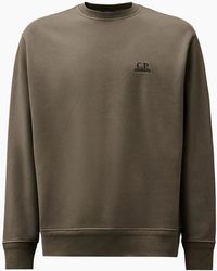 C.P. Company - Diagonal Fleece Resist Dyed Logo Sweatshirt - Lyst
