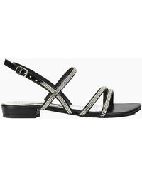 XY London - Ladies Orla Diamante Strappy Summer Flat Sandals - Lyst