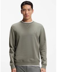 BOSS - Boss Westart Crew Neck Sweatshirt With Logo Patch - Lyst