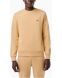 Lacoste - Sweatshirt Crew Neck Fleece Brushed Cotton Winter Jumper - Lyst