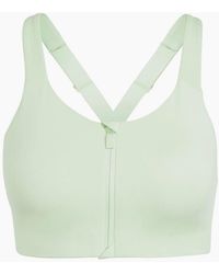 adidas - High Impact Scoop Neck Sports Bra With Zipper - Lyst