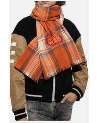 DIESEL - S-Ferdie Scarf Check Mufflers Wool Neck - Lyst