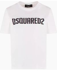 DSquared² - Logo Print Crew Neck T-Shirt - Lyst