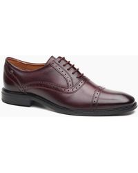 Base London - London Ascot Oxford Leather Bordo Oxford Shoes - Lyst