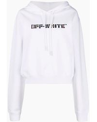 Off-White c/o Virgil Abloh - Geometric Logo Cropped Hoodie - Lyst