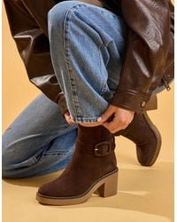 Hush Puppies - Fearne Buckle Boot Ankle Boots Chocolate - Lyst