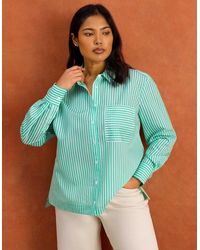Live Unlimited London - Stripe Long Sleeve Shirt - Lyst