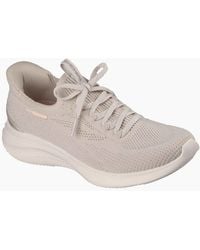 Skechers - Ultra Flex 4.0 Textile Natural Standard Trainers - Lyst