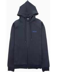 BOSS - Saggy 1 Embroidered Logo Zip Up Hoodie 402 - Lyst