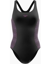 Speedo - Ladies Placement Muscleback One Piece Swimsuit - Lyst