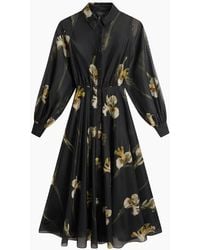 Ted Baker - Liorra Printed Organza Belted Midi Dress - Lyst