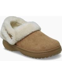 Crocs™ - Unfurgettable Vegan Suede Polyester Sepia Clogs - Lyst