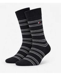 Tommy Hilfiger - 3 Pack Giftbox Monogram Stripe Crew Socks - Lyst