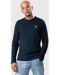 Belstaff - Long Sleeved Logo Patch T-Shirt - Lyst