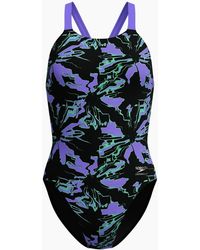 Speedo - Ladies Abstract Leaderback One Piece Swimsuit - Lyst