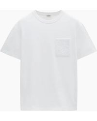 Loewe - Tonal Logo Relaxed Fit Pocket T-Shirt - Lyst
