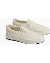 Vans - Classic Slip-On Canvas Beaded Checkerboard Trainers - Lyst