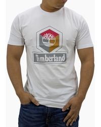 Timberland - Cube Print Logo T Shirts Crew Neck Pullover Casual Cotton Tee - Lyst