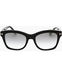 Tom Ford - Lauren-02 Mirrored Lens Shiny Sunglasses - Lyst