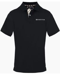 Aquascutum - Embroidered Collared Neck Short Sleeve Polo Shirt - Lyst