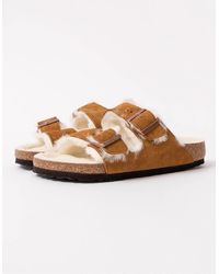 Birkenstock Arizona - Vl Shearling Sandals - Lyst
