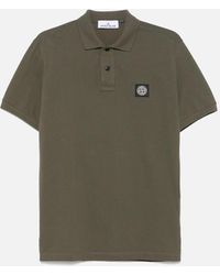 Stone Island - Compass Patch Piquet Polo - Lyst