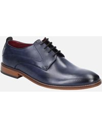 Base London - London Script Washed Leather Oxford Shoes - Lyst