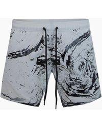Philipp Plein - Plein Sport Water Tiger Logo Medium Boardshort Swim Shorts - Lyst