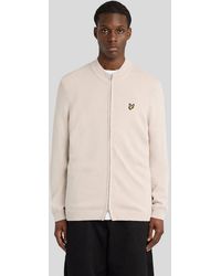 Lyle & Scott - Cotton Merino Zip Cardigan - Lyst