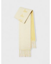 Burberry - Logo Intarsia Reversible Scarf Alpaca Wool - Lyst