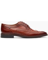 Base London - London Clarence Brogue Shoes Tan - Lyst