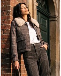 Nooki Design - Gisele Wool Check Coat - Lyst