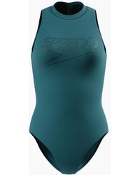 Speedo - Ladies Hydrasuit Logo Endurance+ One Piece Swimsuit - Lyst
