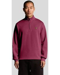 Lyle & Scott - Everyday 1/4 Zip Cotton Sweatshirt - Lyst