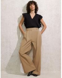 Ro&zo - High-Waist Turn-Up Cotton Trousers - Lyst