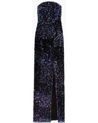 Ro&zo - Petite Blair Sequin Bandeau Maxi Dress - Lyst