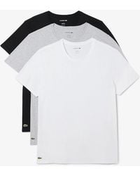 Lacoste - 3-Pack Cotton Crew Neck T-Shirts - Lyst