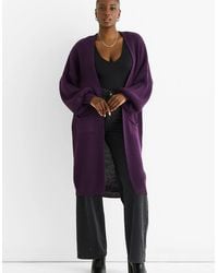 Gini London - Chunky Knit Long Cardigan - Lyst