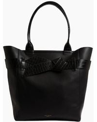 Ted Baker - Croc Effect Knot Bow Tote Bag - Lyst
