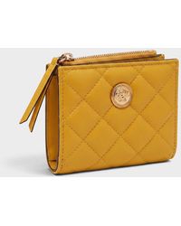 Versace - Medusa Quilted Wallet Mustard - Lyst